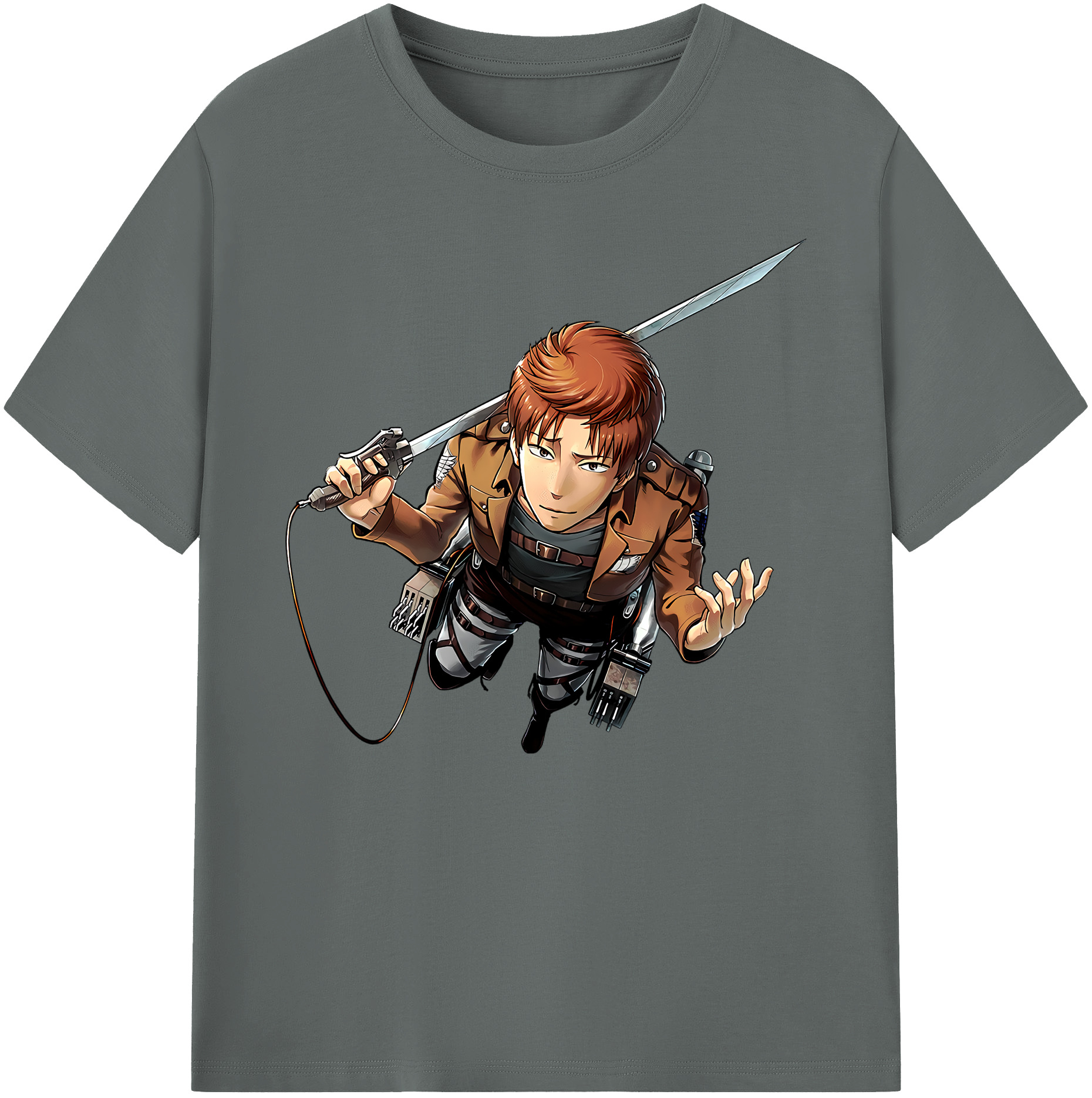 （画像用） 進撃の巨人 Attack on Titan 綿100％ メンズ半袖Tシャツ｜肌触りやわらか＆通気性